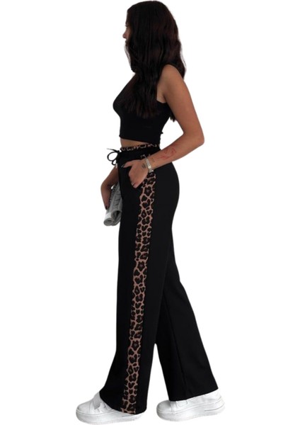 Looksense Kadın Siyah Modal Garni Bol Paça Pantolon 6205 fiyatları