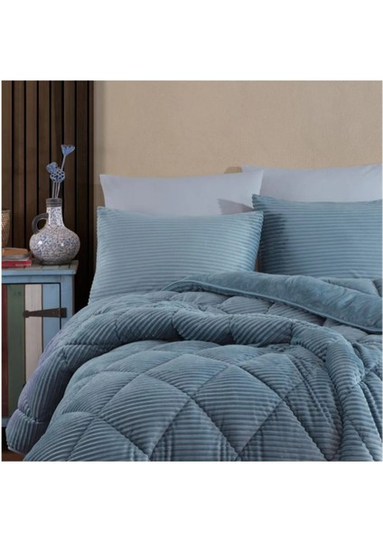 Premium Soft Çift Kişilik Yorgan Seti Indigo