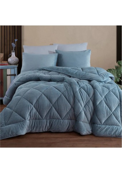 Premium Soft Çift Kişilik Yorgan Seti Indigo