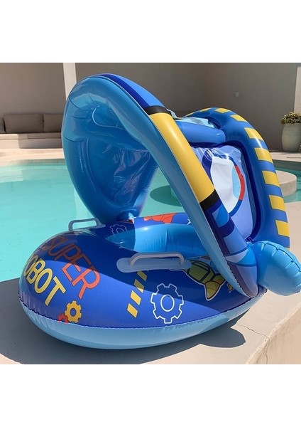Super Robot Baby Float Bebek Yüzme Simidi Güneşlikli Kapanır Açılır Super Robot Mavi fiyatları