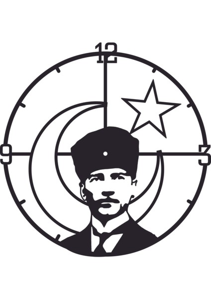 Lazer Kesim Ahşap Duvar Saati