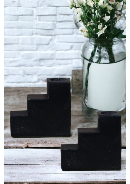 Şamdan Mumluk Dekoratif Mumluk Tealight Mumluk Model 18 Ikili Mumluk