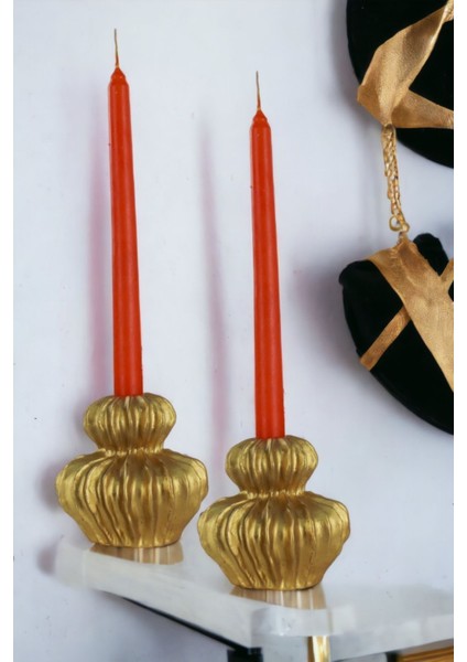 Şamdan Mumluk Dekoratif Mumluk Tealight Mumluk Model 19 Ikili Mumluk