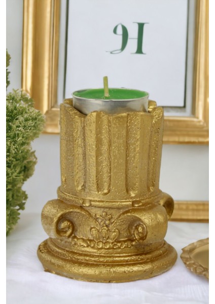 Şamdan Mumluk Dekoratif Mumluk Beyaz Renk Tealight Mumluk Model 39