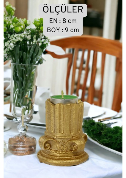 Şamdan Mumluk Dekoratif Mumluk Beyaz Renk Tealight Mumluk Model 39 fiyatları