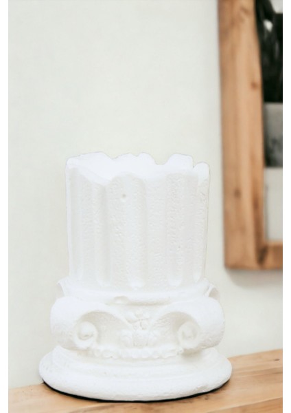 Şamdan Mumluk Dekoratif Mumluk Beyaz Renk Tealight Mumluk Model 39