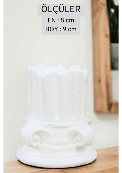 Şamdan Mumluk Dekoratif Mumluk Beyaz Renk Tealight Mumluk Model 39