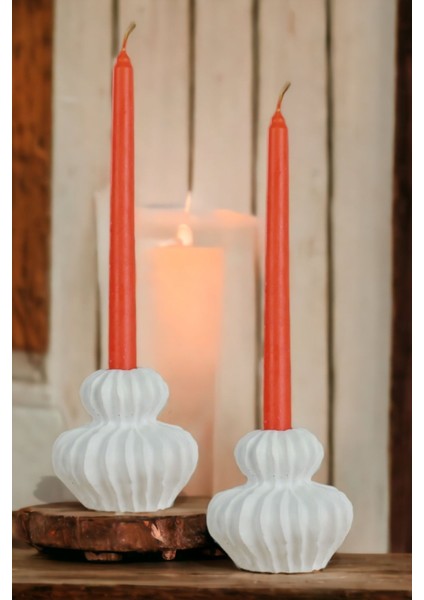 Şamdan Mumluk Dekoratif Mumluk Tealight Mumluk Model 19 Ikili Mumluk