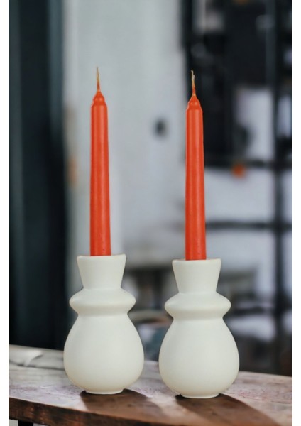 Şamdan Mumluk Dekoratif Mumluk Tealight Mumluk Model 20 Ikili Mumluk