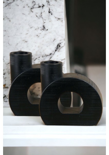 Şamdan Mumluk Dekoratif Mumluk Tealight Mumluk Model 9 Ikili Mumluk
