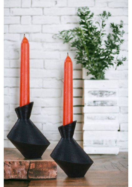Şamdan Mumluk Dekoratif Mumluk Tealight Mumluk Model 23 Ikili Mumluk