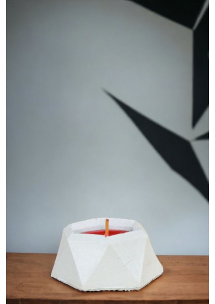 Şamdan Mumluk Dekoratif Mumluk Beyaz Renk Tealight Mumluk Model 36