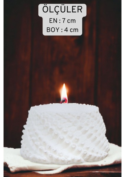 Şamdan Mumluk Dekoratif Mumluk Beyaz Renk Tealight Mumluk Model 40