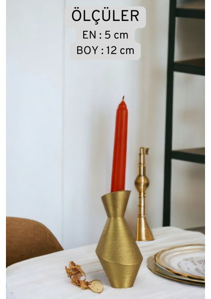 Şamdan Mumluk Dekoratif Mumluk Tealight Mumluk Model 22 Ikili Mumluk