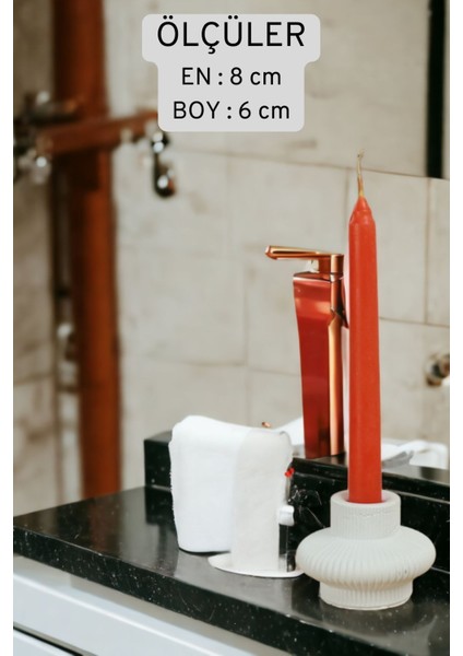 Şamdan Mumluk Dekoratif Mumluk Tealight Mumluk Model 15 Ikili Mumluk