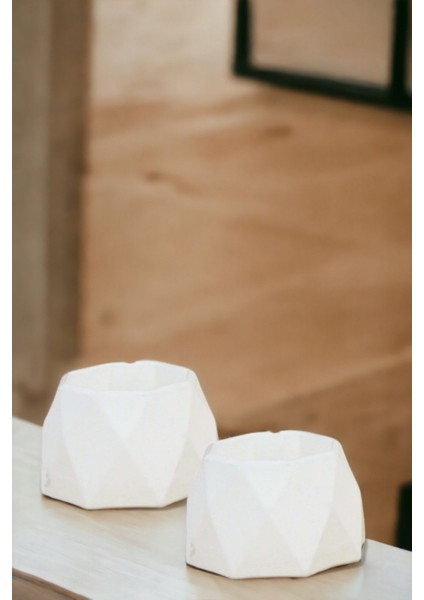 Şamdan Mumluk Dekoratif Mumluk Tealight Mumluk Model 35 Ikili Mumluk