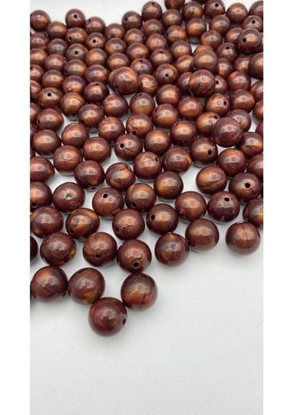 16MM Kahverengi Ebruli Karamel Boncuk,takı,aksesuar, Çanta Yapım Boncuğu (100GR ~42ADET Boncuk) modelleri