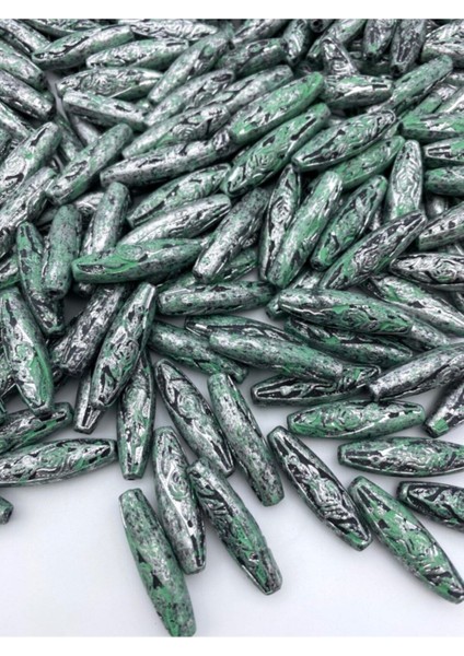 Eskitme Model,küflü Görünümlü Büyük Arpa Boncuk- Takı,aksesuar Yapım Çanta Boncuğu (100GR,~50 Adet) fiyatları