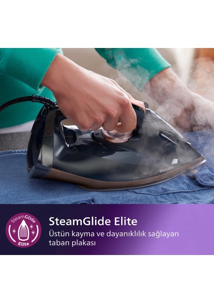 7500 Serisi Azur Buharlı Ütü 3200W, 55G/DK Sürekli Buhar, 260G Şok Buhar, DST7510+TÜY&HAV Toplayıcı-Hediyeli fırsatları
