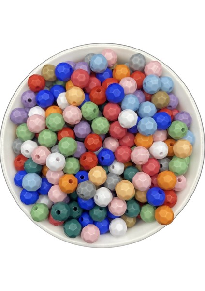 100GR Opak Petek Model Karışık Renkli 10MM Akrilik Boncuk ,çanta Yapım Boncuğu (~200 Adet) fiyatları