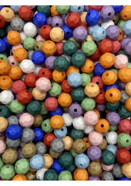 100GR Opak Petek Model Karışık Renkli 10MM Akrilik Boncuk ,çanta Yapım Boncuğu (~200 Adet) fırsatları
