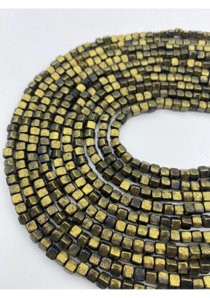 6mm Küp Model Fimo,siyah Üzeri Gold Yaldız,sedefli, Simli Fimo Boncuk Dizisi, Polimer Kil 40CM Dizi fiyatları