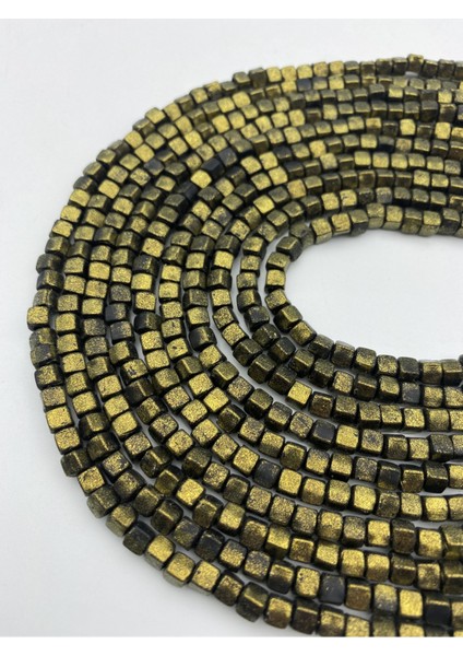 6mm Küp Model Fimo,siyah Üzeri Gold Yaldız,sedefli, Simli Fimo Boncuk Dizisi, Polimer Kil 40CM Dizi fırsatları