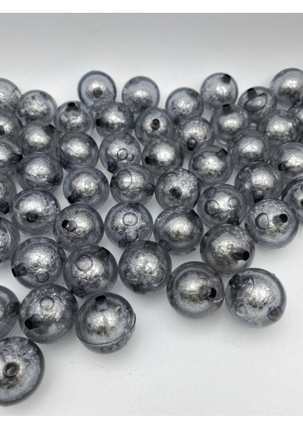 24MM Içi Folyolu Füme / Gri/ Antrasit Renk Akrilik Boncuk,takı, Çanta Yapım Boncuğu (100GR,~14ADET) fırsatları