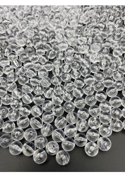 100GR 10MM Şeffaf Akrilik Top Yuvarlak Model Akrilik Boncuk ,çanta Boncuğu (100GR,~ 190 Adet)