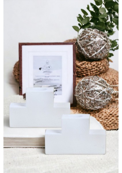 Şamdan Mumluk Dekoratif Mumluk Tealight Mumluk Model 16 Ikili Mumluk