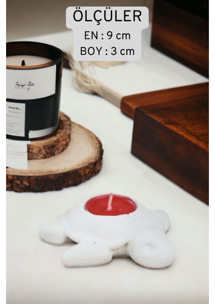 Şamdan Mumluk Dekoratif Mumluk Tealight Mumluk Model 41 Ikili Mumluk