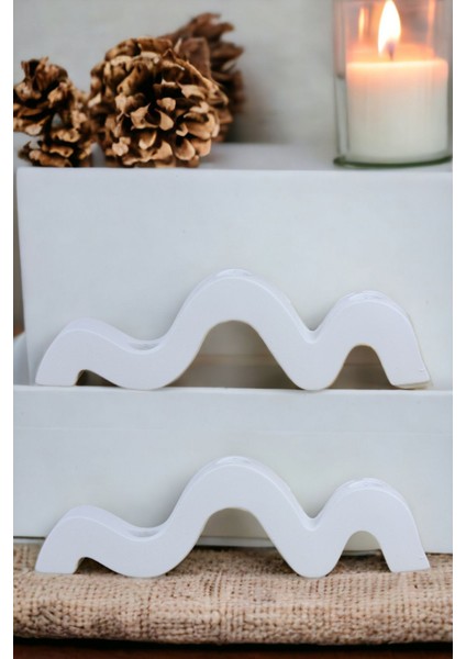 Şamdan Mumluk Dekoratif Mumluk Tealight Mumluk Model 13 Ikili Mumluk