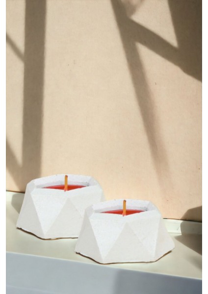 Şamdan Mumluk Dekoratif Mumluk Tealight Mumluk Model 36 Ikili Mumluk