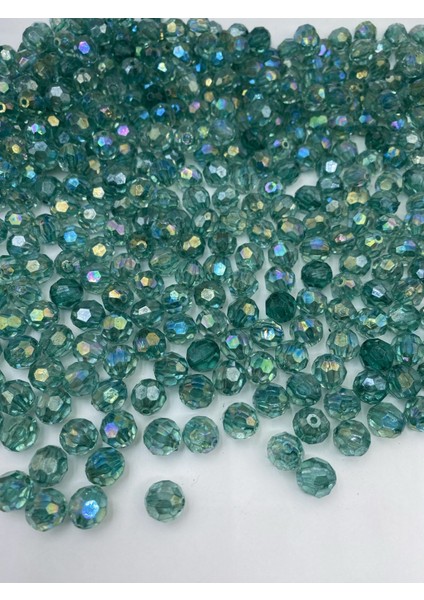 14MM Janjanlı Turkuaz /su Yeşili Petek Model Akrilik Boncuk, Takı Yapım Hobi Boncuğu (100GR,~80ADET)