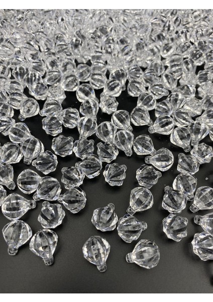 50GR Balon,sarımsak Model Şeffaf Akrilik Boncuk Sallantılı Avize Taşı,perde,abajur Boncuğu(~35 Adet)