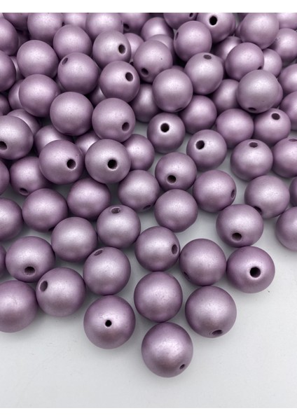 18MM Mat Metalık Lila Boncuk,takı ve Aksesuar, Çanta Boncuğu ((100GR ~28 Adet Boncuk) fiyatları