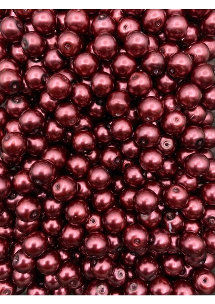 10MM Bordo Cam Inci Boncuk, Takı Aksesuar Yapım Boncuğu (50GR,~35ADET) fiyatları