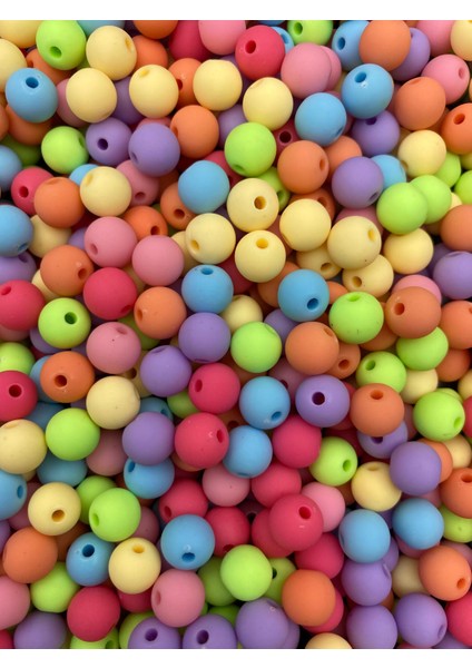 10MM Mat Pastel Renkli Neon Boncuk,takı Yapım Boncuğu (25 Gr, ~45ADET) fiyatları