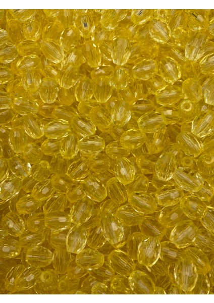 25 gr Sarı Renkli 10X8MM Akrilik Fıçı, Badem Model Boncuk (25GR, ~70 Adet) fiyatları