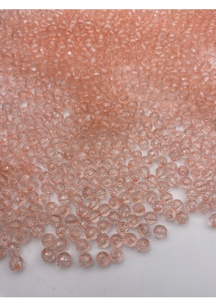 8mm Somon / Mercan Renk Akrilik Dünya Model Boncuk,takı ve Çanta Yapım Boncuğu (50GR,~200 Adet) modelleri