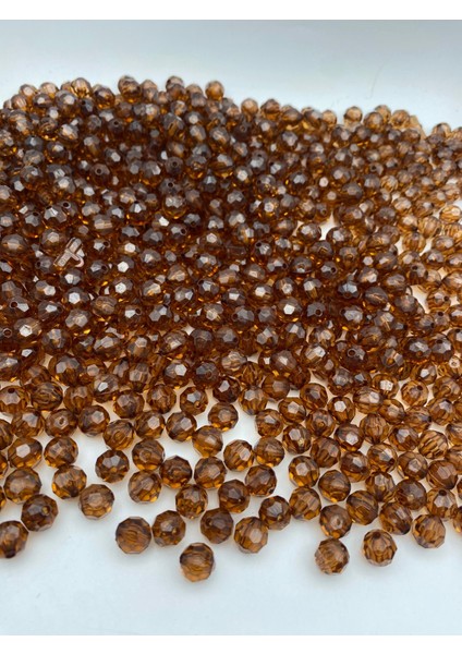 100GR 10MM Kahverengi Petek Model Akrilik Boncuk,takı,çanta Yapım Boncuğu (100GR,~210 Adet)
