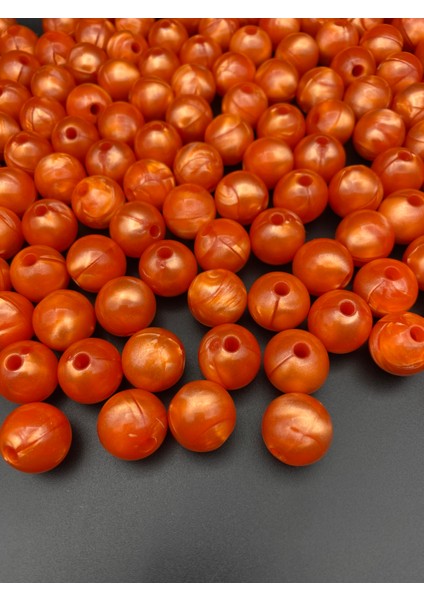 18MM Mat Turuncu Ebruli Karamel Boncuk,takı ve Aksesuar, Çanta Boncuğu (100GR ~28 Adet Boncuk) fiyatları