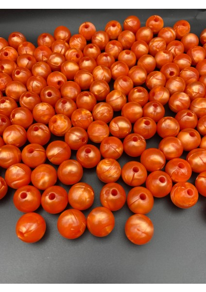 18MM Mat Turuncu Ebruli Karamel Boncuk,takı ve Aksesuar, Çanta Boncuğu (100GR ~28 Adet Boncuk) modelleri