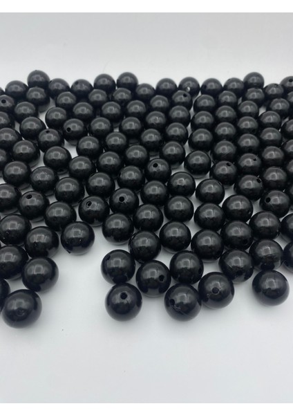 18 mm Siyah Renk Plastik Inci Boncuk, Çanta ve Takı Yapım Boncuğu (100 Gr,30 Adet) fiyatları