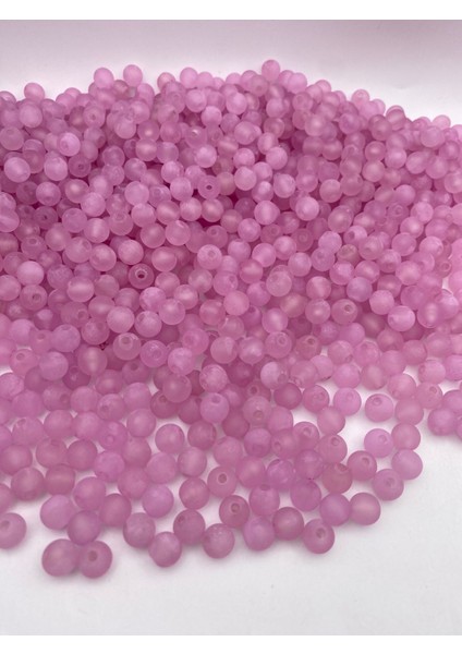 100GR 10MM Mat Buzlu Yapılı Akrilik Pembe Renk Yuvarlak Boncuk,takı,çanta Yapım Boncuğu (~210 Adet) modelleri