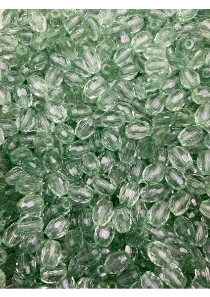 25 gr Yeşil Renkli 10X8MM Akrilik Fıçı, Badem Model Boncuk (25GR, ~70 Adet) fiyatları