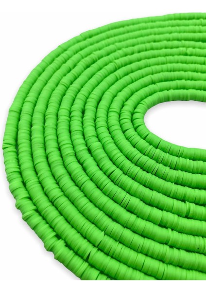 6mm Neon Yeşil Renk Polimer Kil Fimo Boncuk DIZISI,40CM Hamur Boncuk Fimo Dizi fiyatları
