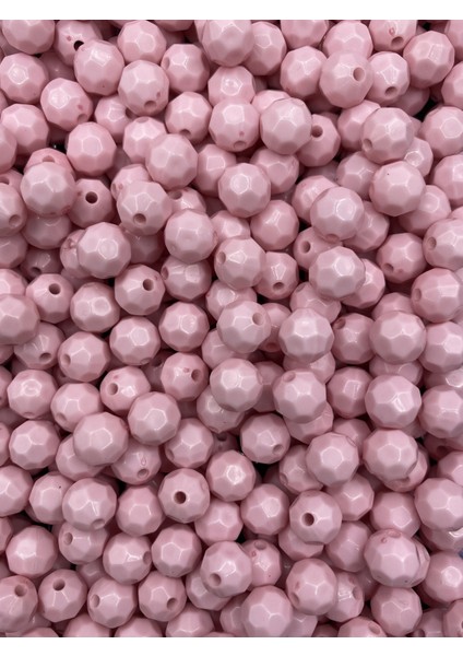 100GR Opak Petek Model Açık Pembe Renk 10MM Akrilik Boncuk ,çanta Yapım Boncuğu (~200 Adet) fırsatları