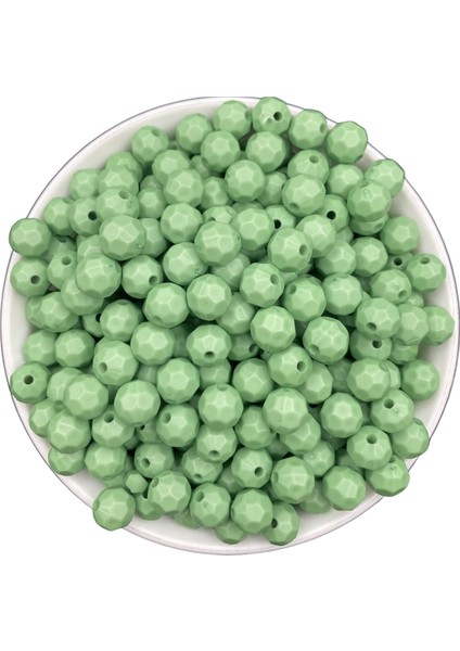 100GR Opak Petek Model Mint Yeşili, Su Yeşili 10MM Akrilik Boncuk ,çanta Yapım Boncuğu (~200 Adet) modelleri