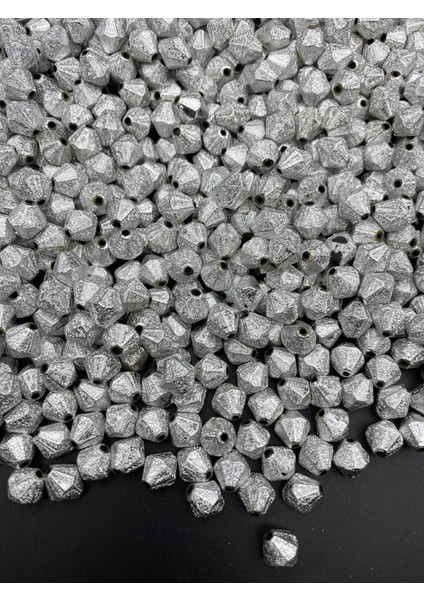 100GR 10MM Yaldızlı Pütürlü Gümüş Renk Piramit Boncuk,takı Yapım, Çanta Boncuğu ( 100GR,~270 Adet) fiyatları